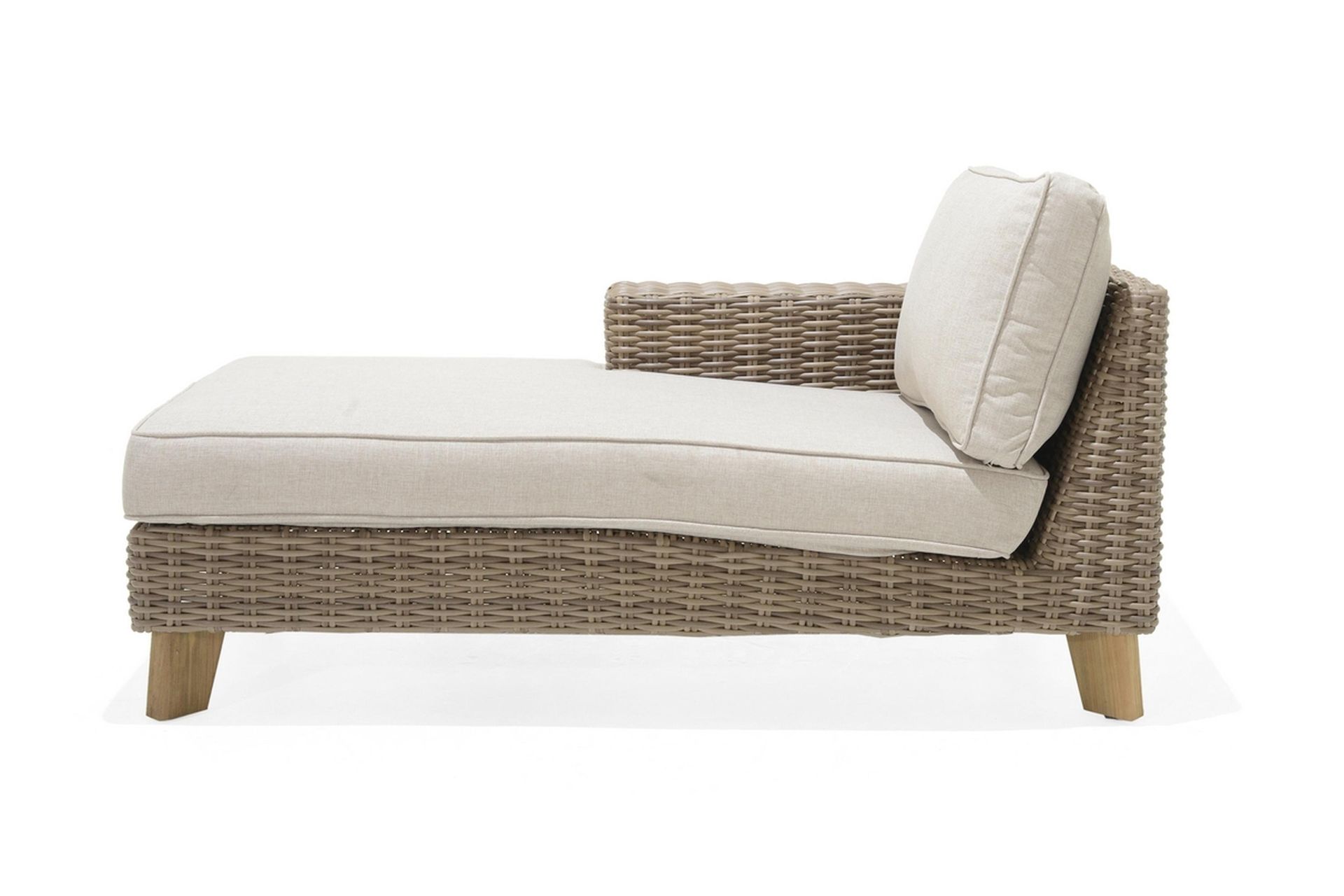 Sohva Bahamas Käsinojalla Oikea - Beige - Puutarhakalusteet - Terassiryhmät - Terassisohvat