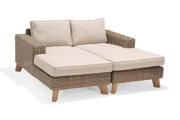 Sohva Barbados Käsinojalla Vasen - Beige - Puutarhakalusteet - Terassiryhmät - Terassisohvat
