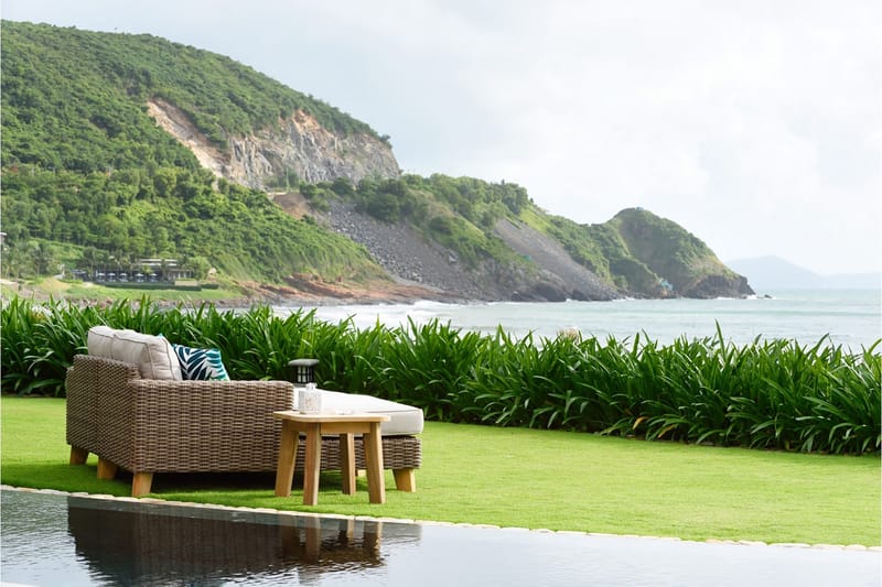 Sohva Barbados Käsinojalla Vasen - Beige - Puutarhakalusteet - Terassiryhmät - Terassisohvat