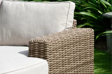 Sohva Barbados Käsinojalla Vasen - Beige - Puutarhakalusteet - Terassiryhmät - Terassisohvat