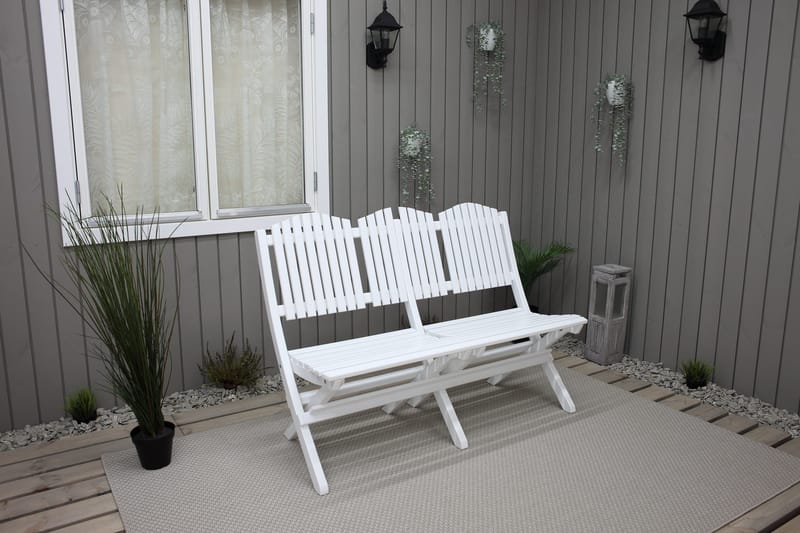 Sohva Delpino - Valkoinen - Puutarhakalusteet - Terassiryhmät - Terassisohvat