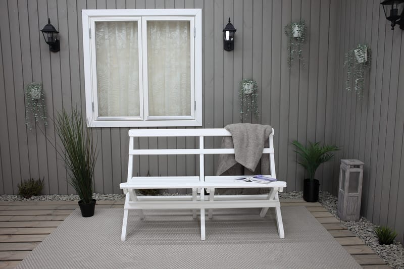 Sohva Larios - Valkoinen - Puutarhakalusteet - Terassiryhmät - Terassisohvat