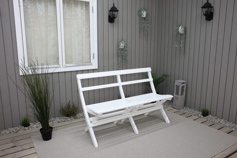 Sohva Larios - Valkoinen - Puutarhakalusteet - Terassiryhmät - Terassisohvat