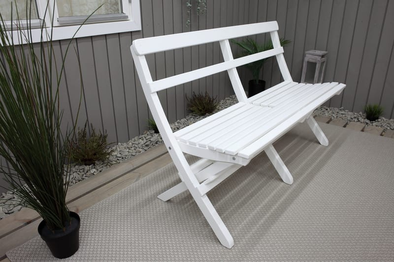 Sohva Larios - Valkoinen - Puutarhakalusteet - Terassiryhmät - Terassisohvat