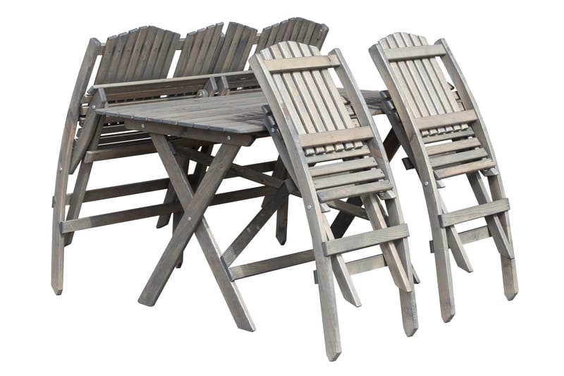 Sohvaryhmä Delpino - Harmaa - Puutarhakalusteet - Ulkoryhmä - Ruokailuryhmät ulos