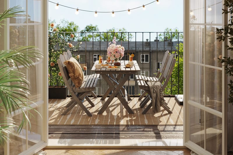 Sohvaryhmä Delpino - Harmaa - Puutarhakalusteet - Ulkoryhmä - Ruokailuryhmät ulos