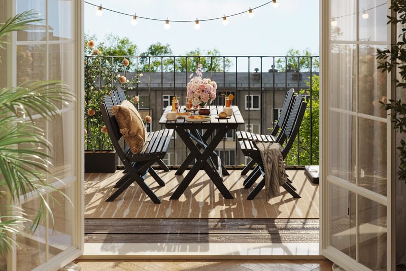 Sohvaryhmä Delpino - Kahvimusta - Puutarhakalusteet - Ulkoryhmä - Ruokailuryhmät ulos