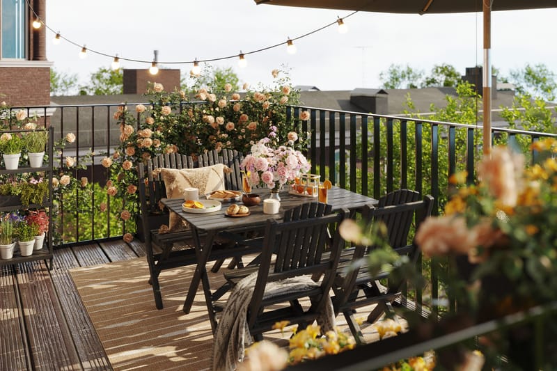 Sohvaryhmä Delpino - Kahvimusta - Puutarhakalusteet - Ulkoryhmä - Ruokailuryhmät ulos