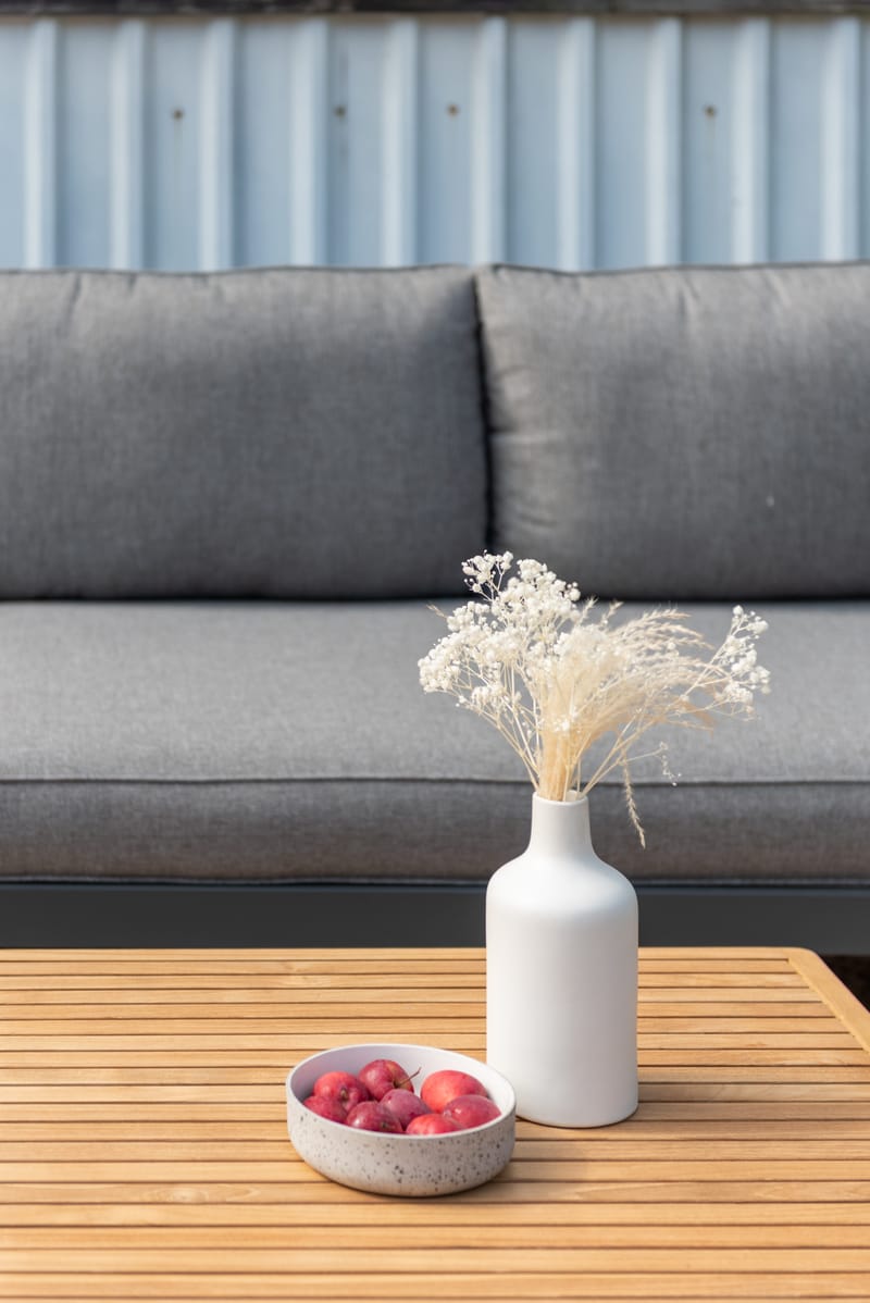 TOPAZ Ulkolounge 6-istuttava sohva + sohvapöytä 73 cm - Magnesiumharmaa - Puutarhakalusteet - Terassiryhmät - Sohvaryhmät ulos