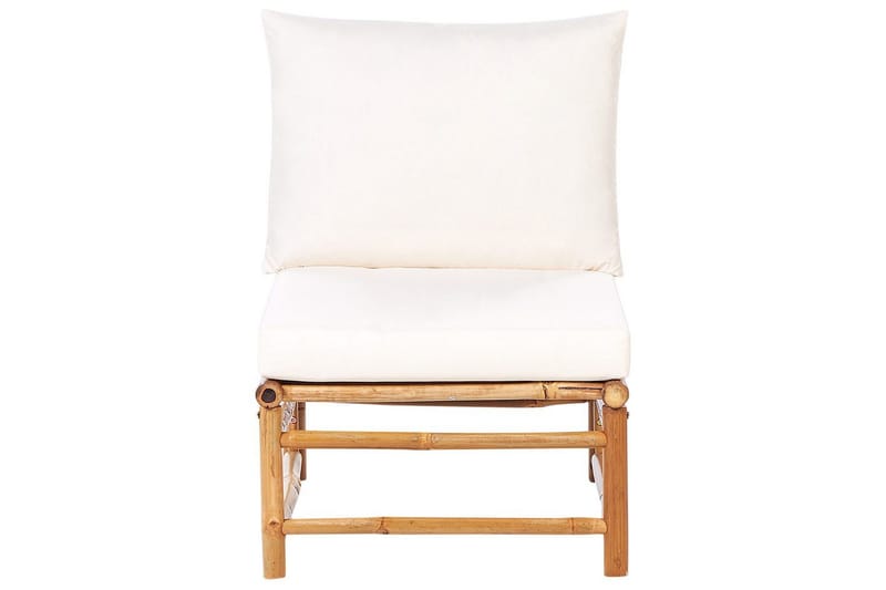 Trädgårdssoffgrupp Beliani Cerreto Beige/ljust trä White||Light wood - Puutarhakalusteet - Terassiryhmät - Sohvaryhmät ulos