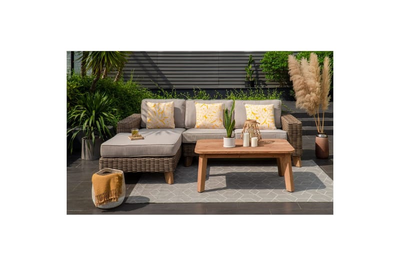 Ulkomöbeliryhmä Lifestyle Garden Bahamas 2-istuttava & oikea divaani sohvapöytä 110 - Puutarhakalusteet - Terassiryhmät - Sohvaryhmät ulos