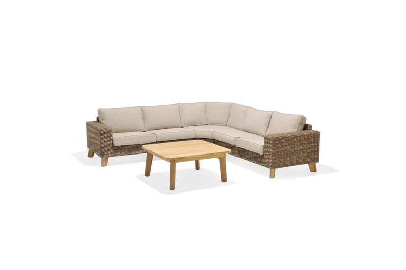 Ulkomöbeliryhmä Lifestyle Garden Bahamas 2-istuttava vasen&oikea & kulmatuoli & sohvapöytä 100 - Puutarhakalusteet - Terassiryhmät - Sohvaryhmät ulos