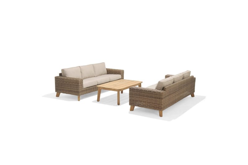 Ulkomöbeliryhmä Lifestyle Garden Bahamas 2 x 3-istuttava & sohvapöytä 110 - Puutarhakalusteet - Terassiryhmät - Sohvaryhmät ulos