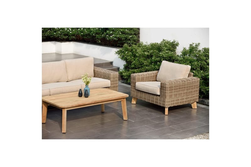 Ulkomöbeliryhmä Lifestyle Garden Bahamas 2 x nojatuoli & 3-istuttava & sohvapöytä 140 - Puutarhakalusteet - Terassiryhmät - Sohvaryhmät ulos
