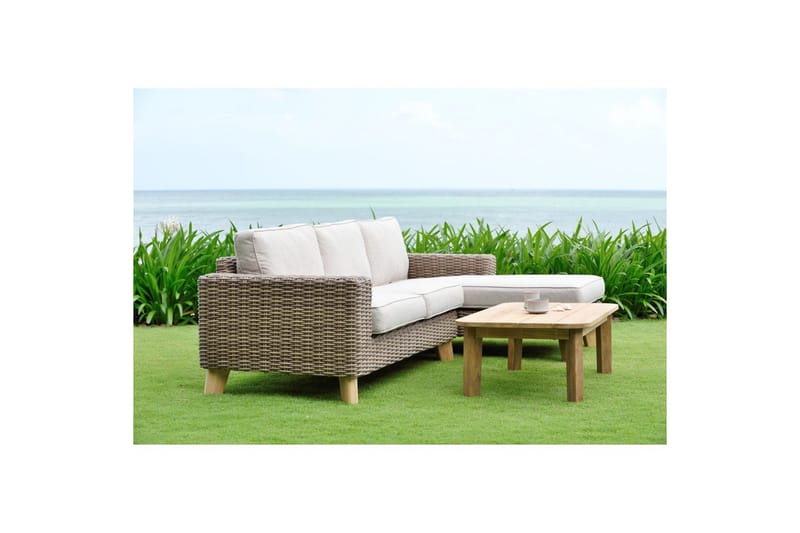 Ulkomöbeliryhmä Lifestyle Garden Barbados 2-istuttava & vasen divaani sohvapöytä 110 - Puutarhakalusteet - Terassiryhmät - Sohvaryhmät ulos