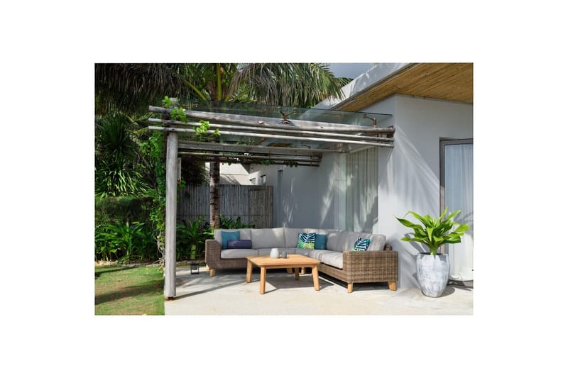 Ulkomöbeliryhmä Lifestyle Garden Barbados 2-istuttava vasen&oikea & kulmatuoli & sohvapöytä 100 - Puutarhakalusteet - Terassiryhmät - Sohvaryhmät ulos