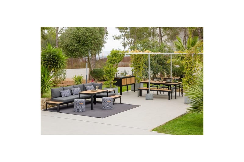 Ulkomöbeliryhmä Lifestyle Garden Portals 2-istuttava & 3-istuttava modulisohva & sohvapöytä - Puutarhakalusteet - Terassiryhmät - Sohvaryhmät ulos