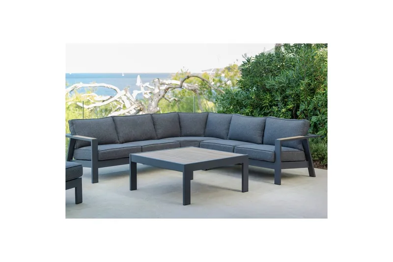 Ulkomöbeliryhmä Lifestyle Garden PALAU 2-istuttava oikea & vasen + kulmasohvatuoli + sohvapöytä 100 cm - Puutarhakalusteet - Terassiryhmät - Sohvaryhmät ulos