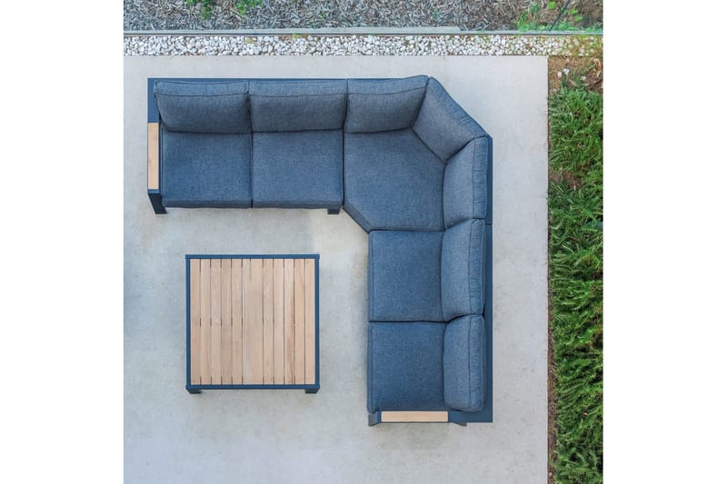 Ulkomöbeliryhmä Lifestyle Garden PALAU 2-istuttava oikea & vasen + kulmasohvatuoli + sohvapöytä 100 cm - Puutarhakalusteet - Terassiryhmät - Sohvaryhmät ulos