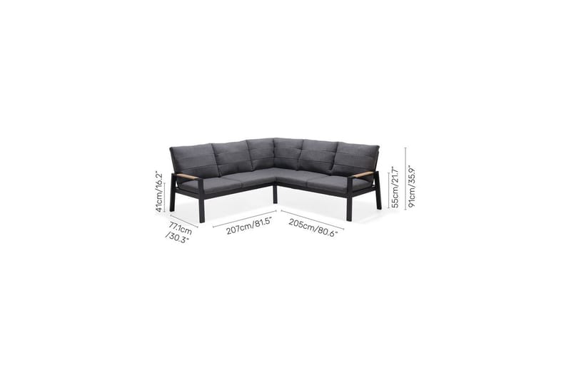 Ulkomöbeliryhmä Lifestyle Garden Panama kulma - Puutarhakalusteet - Terassiryhmät - Sohvaryhmät ulos