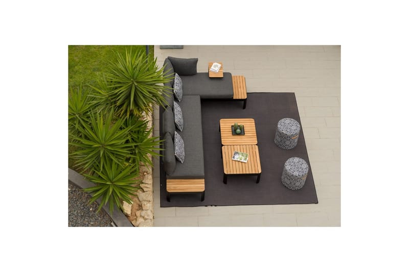Ulkomöbeliryhmä Lifestyle Garden Portals 2x 2-istuttava modulisohva & 2x sohvapöytä - Puutarhakalusteet - Terassiryhmät - Sohvaryhmät ulos