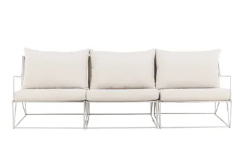 Usteryd 3 istuttava lounge-sohva - Beige - Puutarhakalusteet - Terassiryhmät - Terassisohvat