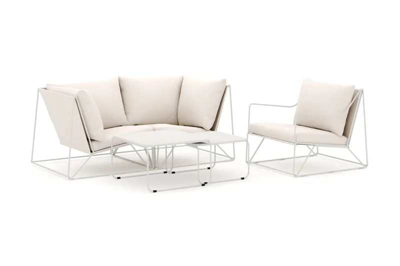 Usteryd ulkosuora 3-istuttava sohva nojatuolilla, Beige/Beige