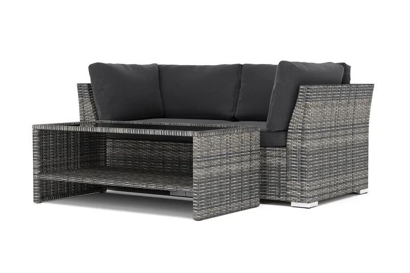 Wisconsin ulkokäyttöön suora 2-istuttava sohva, Harmaa