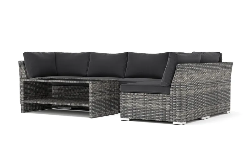 Wisconsin ulkokäyttöön tarkoitettu divaanisohva 5-istuttava, käännettävä, Harmaa