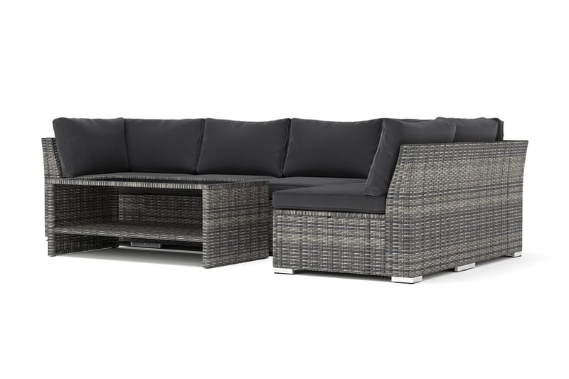 Wisconsin ulkokäyttöön tarkoitettu divaanisohva 5-istuttava, käännettävä, Harmaa