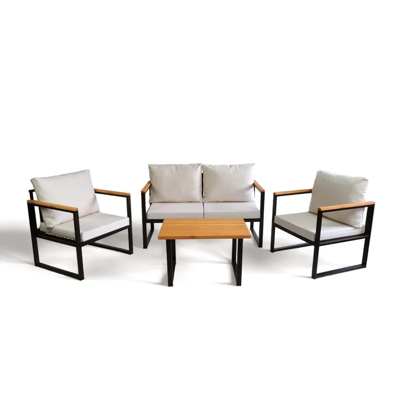 Zevric 4-istuttava Sohvaryhmä Ulkokäyttöön, Beige