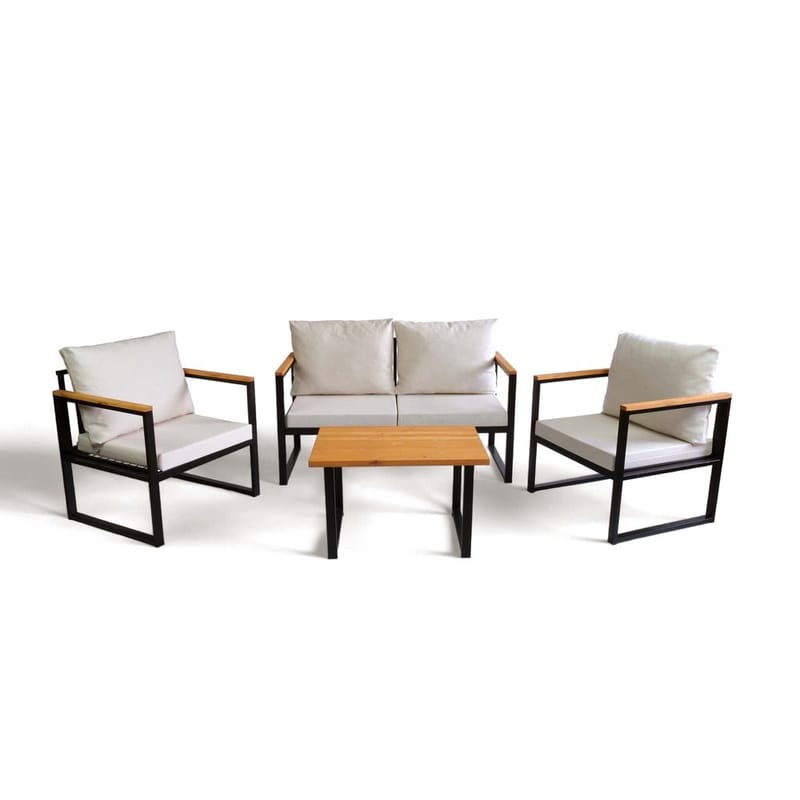 Zevric 4-istuttava Sohvaryhmä Ulkokäyttöön, Beige