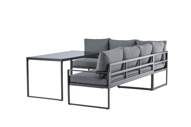 Zingaro Sohvaryhmä Ulkokäyttöön 4-istuttava - Musta/Harmaa - Puutarhakalusteet - Terassiryhmät - Oleskeluryhmät