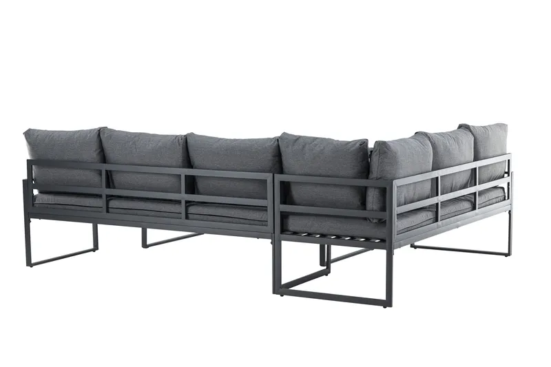 Zingaro Sohvaryhmä Ulkokäyttöön 4-istuttava - Musta/Harmaa - Puutarhakalusteet - Terassiryhmät - Oleskeluryhmät