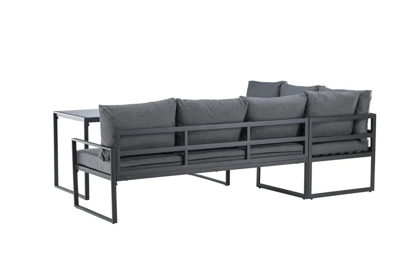 Zingaro Sohvaryhmä Ulkokäyttöön 4-istuttava - Musta/Harmaa - Puutarhakalusteet - Terassiryhmät - Oleskeluryhmät
