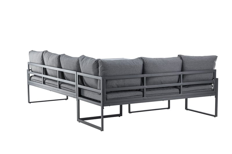 Zingaro Sohvaryhmä Ulkokäyttöön 4-istuttava - Musta/Harmaa - Puutarhakalusteet - Terassiryhmät - Oleskeluryhmät