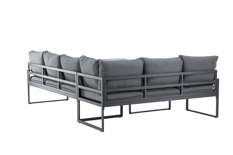 Zingaro Sohvaryhmä Ulkokäyttöön 4-istuttava - Musta/Harmaa - Puutarhakalusteet - Terassiryhmät - Oleskeluryhmät