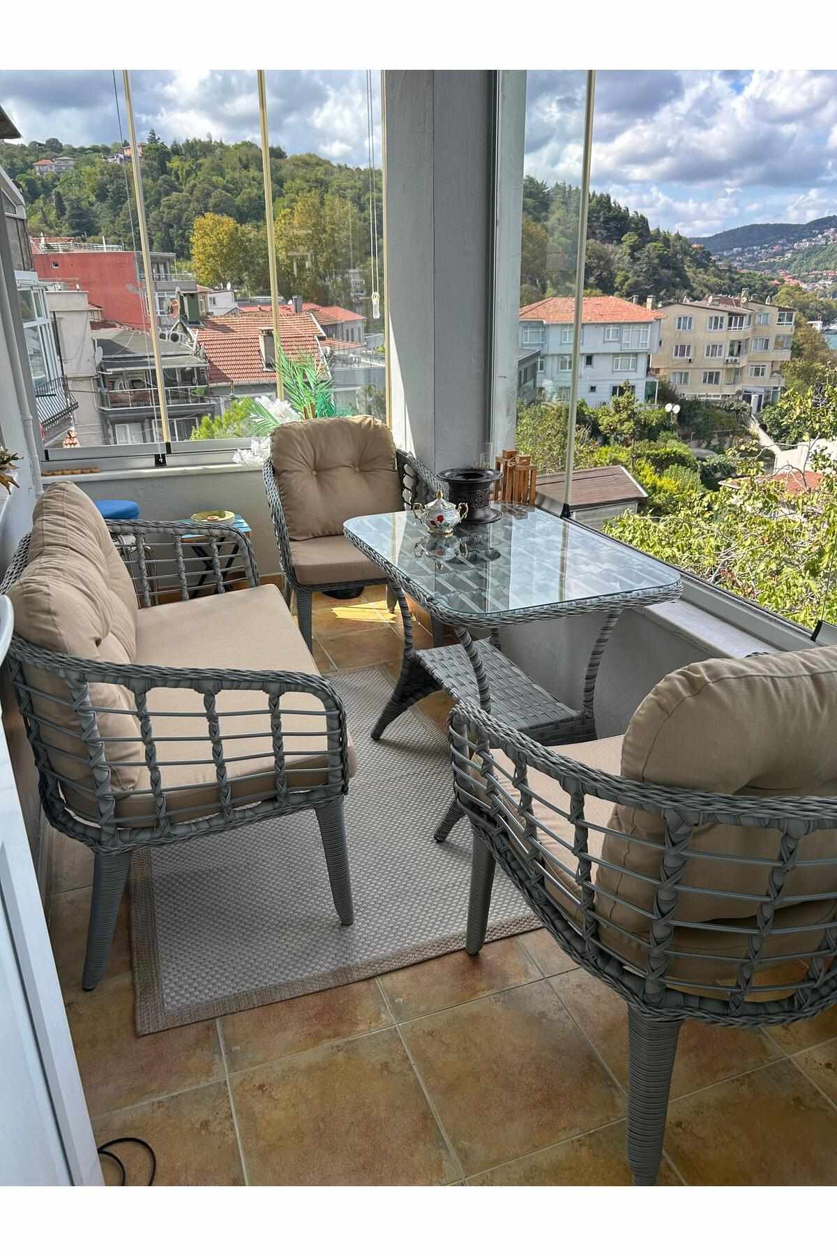 Garden Lounge Set Atelier Del Sofa Beige harmaa -