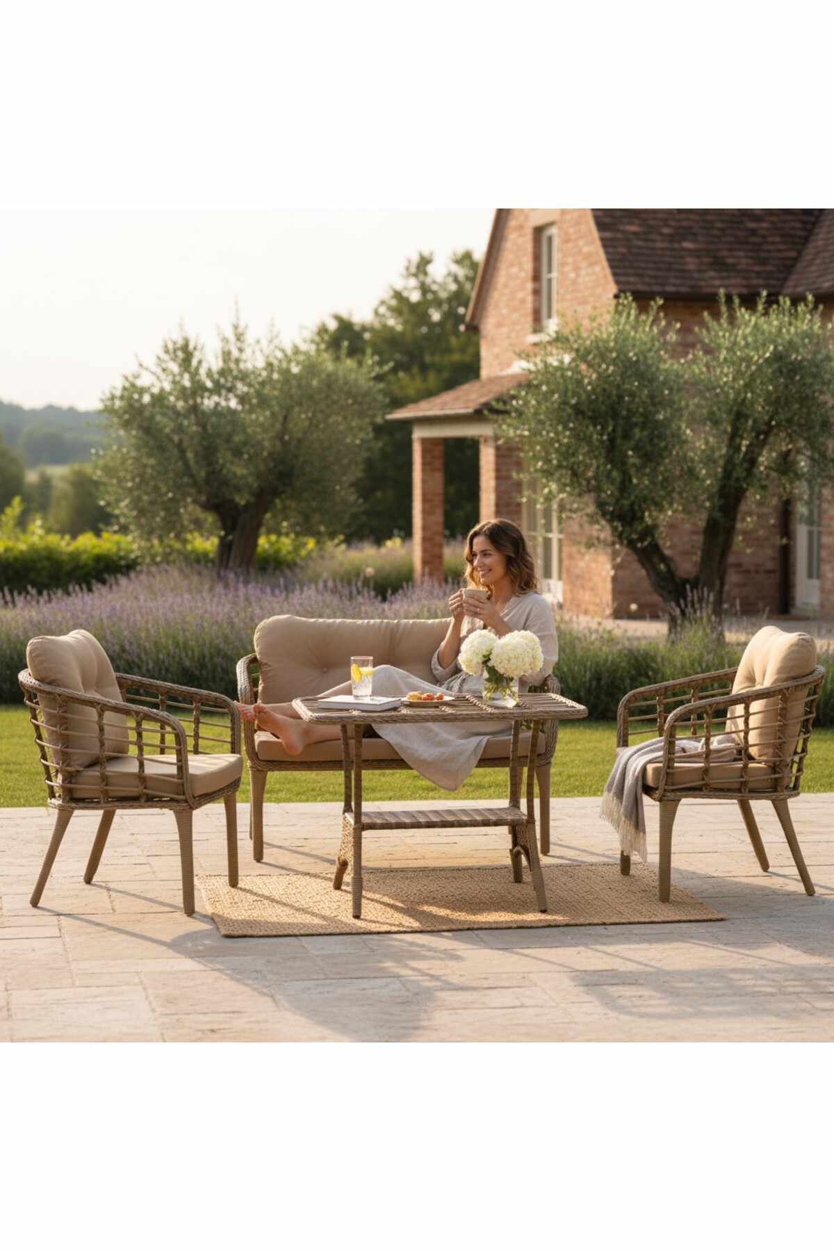 Garden Lounge Set Atelier Del Sofa Beige -