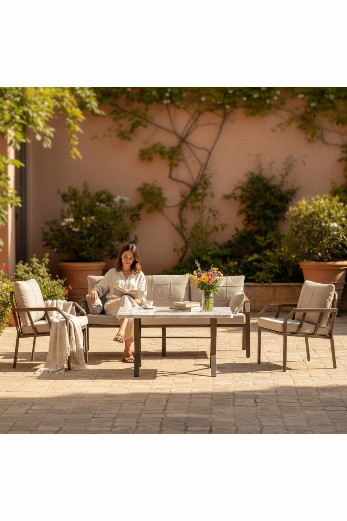 Garden Lounge Set Atelier Del Sofa Beige -