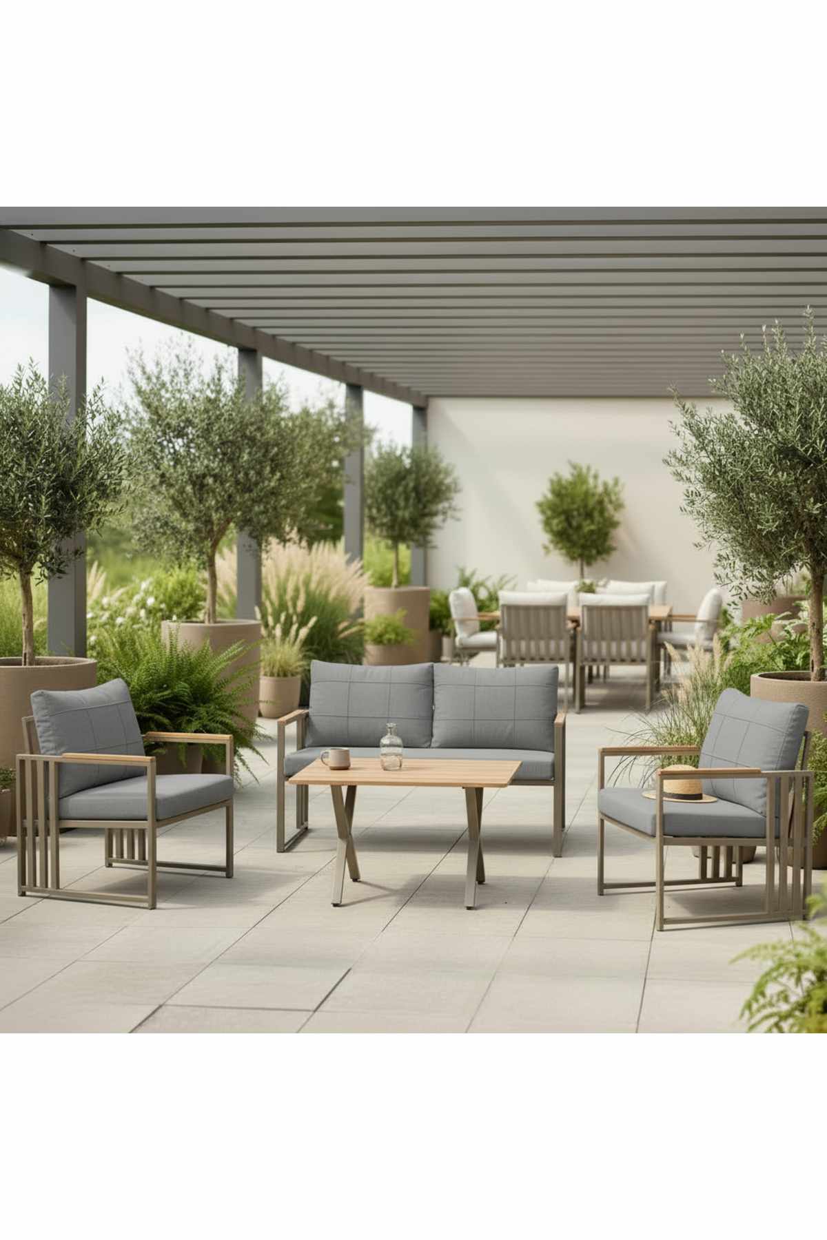 Garden Lounge Set Atelier Del Sofa Harmaa -