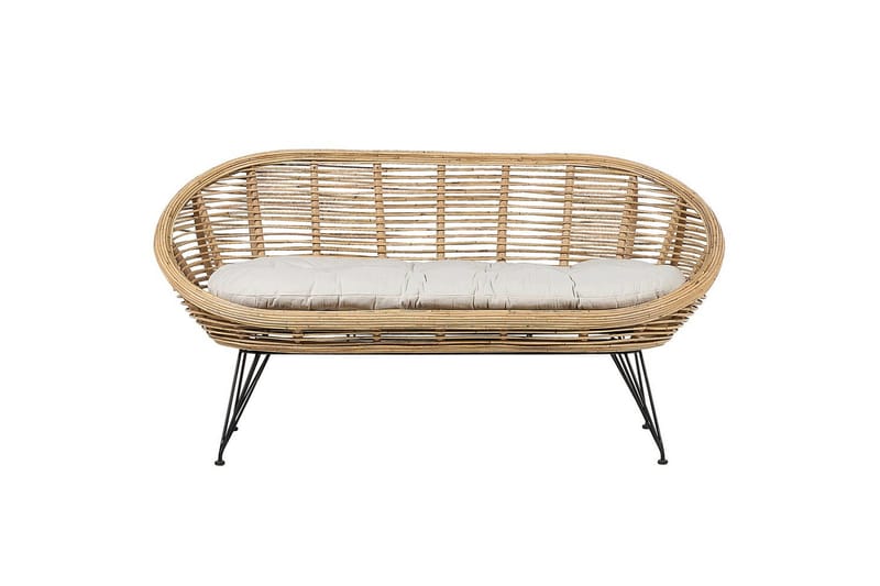 2-sitssoffa Beliani Maratea Natural||Black||Beige, undefined