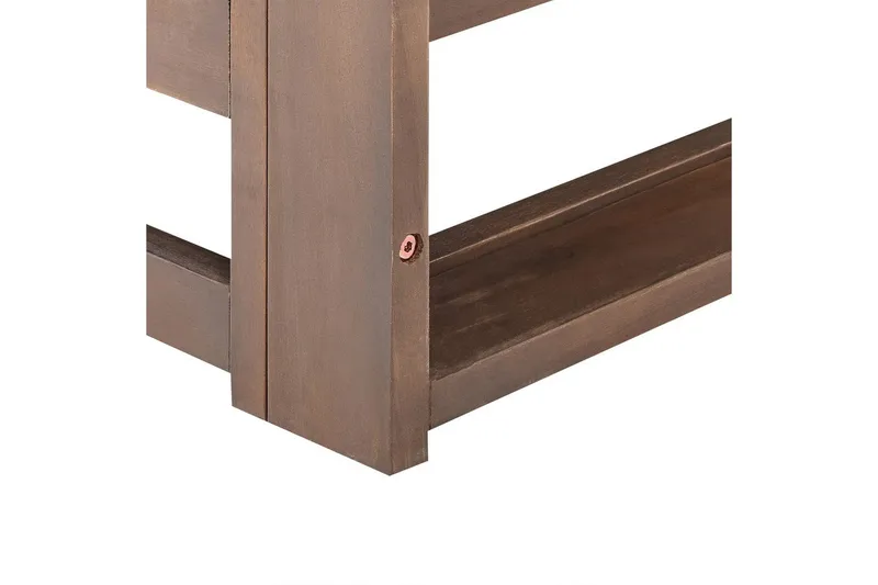 2-sitssoffa Beliani Trani Ljus trä/grått/beige Dark wood||Grey||Beige - Puutarhakalusteet - Ulkosohva & puutarhapenkki - Puutarhasohva