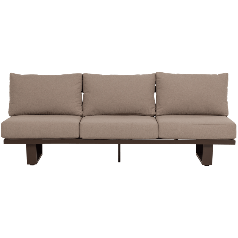 3-istuttava sohva Bear ulkokäyttöön, Ruskea