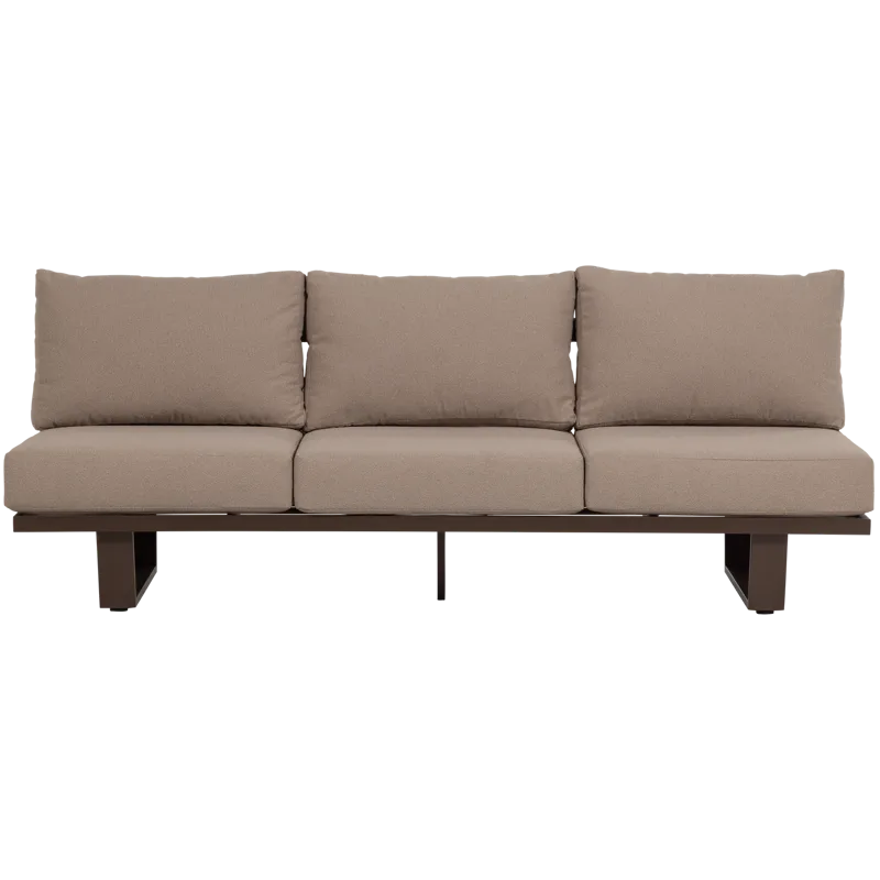 3-istuttava sohva Bear ulkokäyttöön, Ruskea