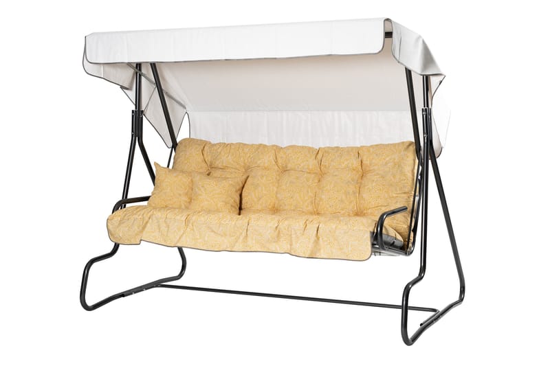 Adhira Täydellinen riippukeinu 196 cm, Harmaa/Keltainen