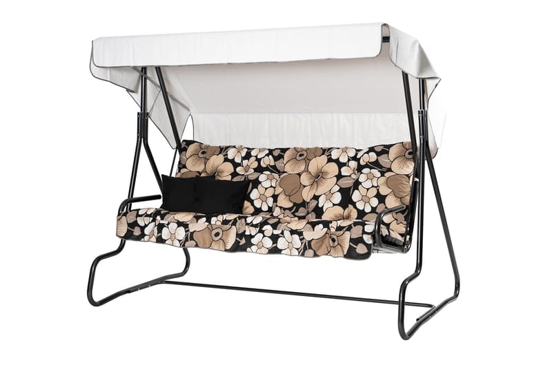 Adhira Täydellinen riippukeinu 196 cm, Harmaa/Kukkakuvioinen