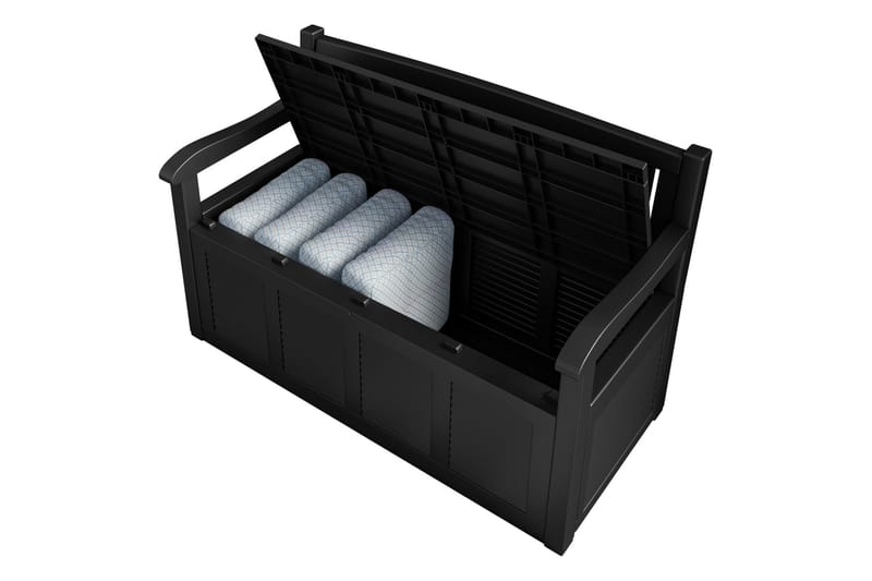 Cliffwyn Ulkopenkki Säilytyksellä - Harmaa - Puutarhakalusteet - Ulkosohva & puutarhapenkki - Puutarhapenkki & ulkopenkki