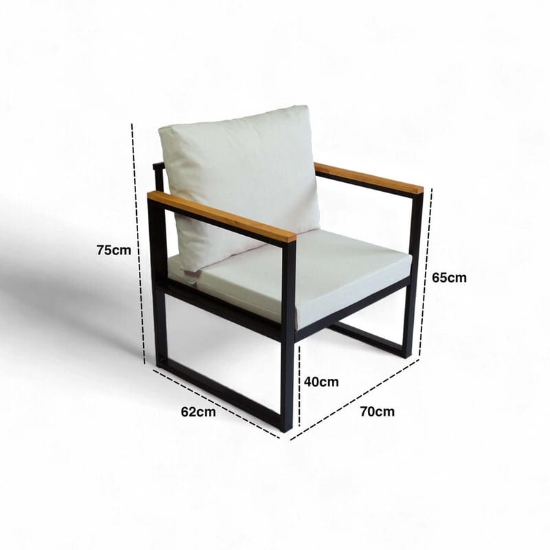 Feylan Puutarhasohva 70 cm - Beige - Puutarhakalusteet - Ulkosohva & puutarhapenkki - Puutarhasohva