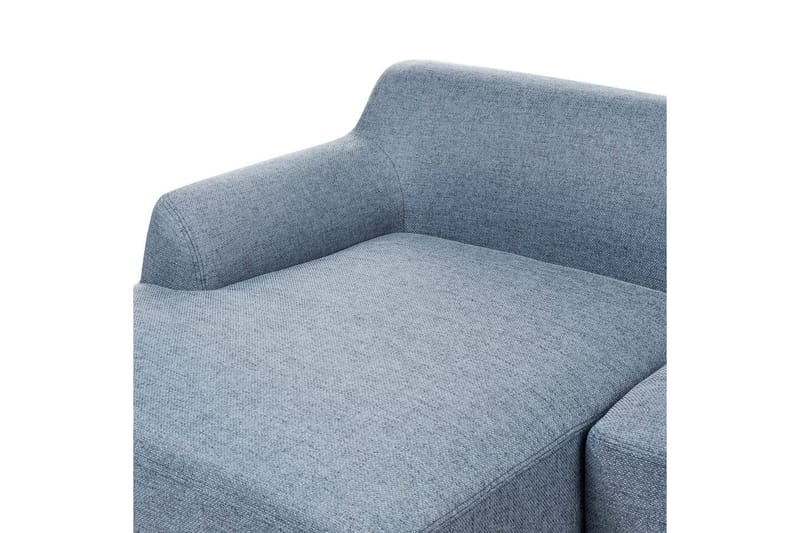 Hörnsoffa Beliani Sosjo Beige, ljust trä, Högervänd blue||Light colored wood Left-faced - Huonekalut - Sohva - Kulmasohva - Kulmadivaanisohva